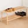 Addis 2 Tier Wooden Shoe Rack