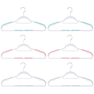 B&M Addis Non-Slip Hangers 6pk - Multi Colour - Image 2