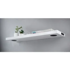 Alaska High Gloss Bluetooth Shelf - White