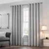 B&M Mystica Shimmer Thermal Lined Silver Curtains 66 X 72"