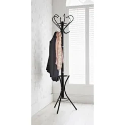 Spaceways Padstow Metal Coat Stand - Black