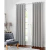 B&M Colorado Hopsack Fully Lined Eyelet Curtains 46 X 72" - Silver