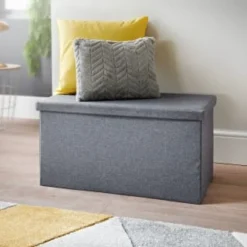 B&M Grey Coffee Table Ottoman