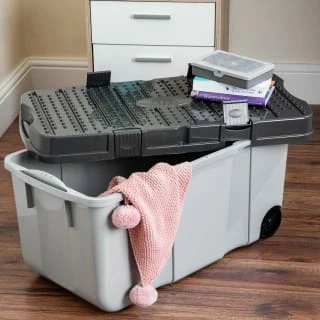 B&M Deluxe Storage Box 100L - Grey - Image 2