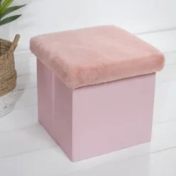 B&M Foldable Fur Seat - Blush