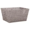B&M Vannes Heart Cut Out Wicker Basket - Grey