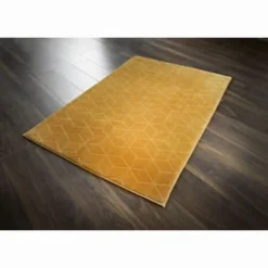 Geo Microplush Rug 60 X 110cm - Ochre