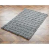 Grid Faux Fur Rug 100 X 150cm - Grey