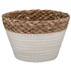 B&M Mini Cotton Wicker Basket - Cream