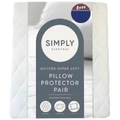 Simply Anti-Bacterial Quilted Pillow Protectors 2pk