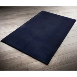 B&M Micro Plush Rug 110 X 160cm - Navy