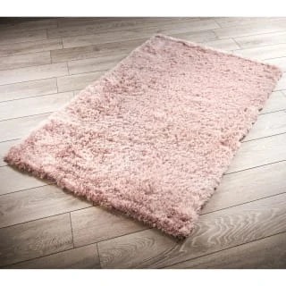 B&M Shimmer Metallic Rug 60 X 110cm - Blush