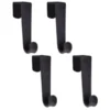 B&M Velvet Overdoor Hooks 4pk - Black