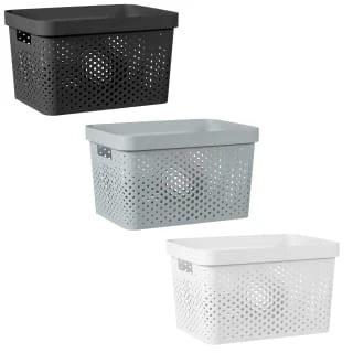 B&M Large Rectangular Spot Storage Basket - Black - Image 2