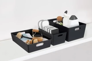 Soho Storage Tray 15 X 35 X 26cm - Graphite - Image 2