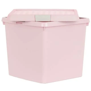 B&M Waffle Clip Box Storage Cube 14L - Dusty Pink - Image 3