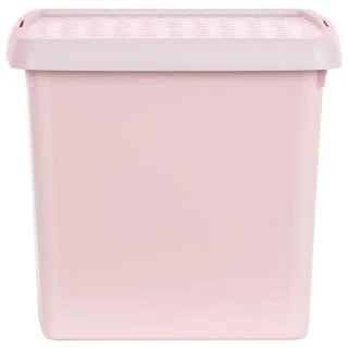 B&M Waffle Clip Box Storage Cube 14L - Dusty Pink - Image 2