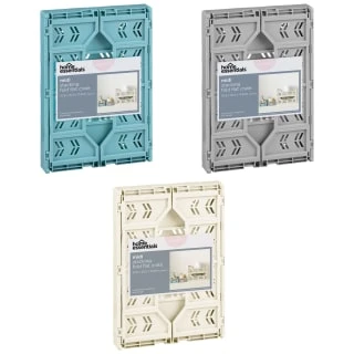 Midi Stacking Fold Flat Crate 30.6 X 20.5 X 12.6cm - Cream - Image 5