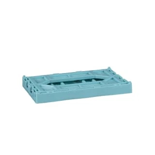 Mini Stacking Fold Flat Crate 22.2 X 15 X 8.7cm - Teal - Image 2