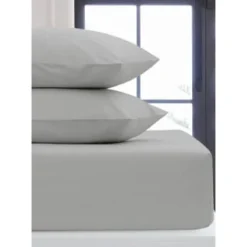 Silentnight Double Fitted Sheet - Light Grey
