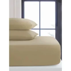 Silentnight Oatmeal Single Fitted Sheet