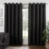 B&M Colorado Hopsack Fully Lined Black Eyelet Curtains 90 X 90"