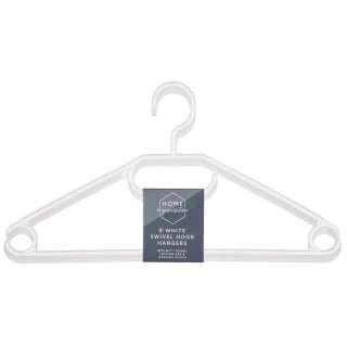B&M Swivel Hook Hangers 8pk - White
