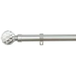 B&M Shiny Nickle Gem Curtain Pole 120 - 220cm