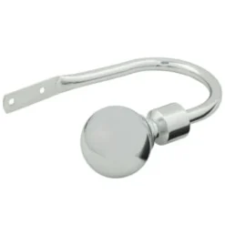B&M Shiny Nickle Silver Orb Curtain Hold Backs 2pk