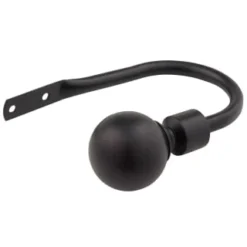 B&M Matt Black Orb Curtain Hold Backs 2pk