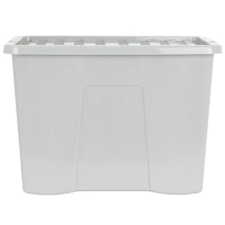 B&M Storage Box With Lid 80L - Grey - Image 3