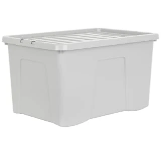 B&M Storage Box With Lid 60L - Grey