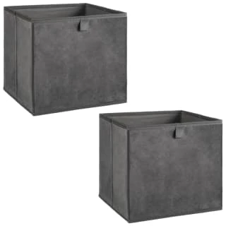 Lokken Velvet Storage Cubes 2pk - Grey - Image 3