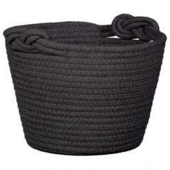 B&M Cara Rope Basket With Handle - Black