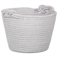B&M Cara Rope Basket With Handle - Grey