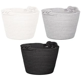 B&M Cara Rope Basket With Handle - Grey - Image 2